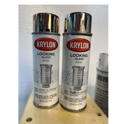 Krylon Looking Glass Silver Reflective Mirror-Like Spray Paint for Glass 2 Cans