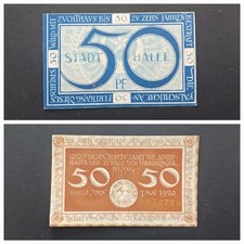 50 fenigów --- City HALLE an der SAALE / Saksonia-Anhalt --- ksfr. --- I9