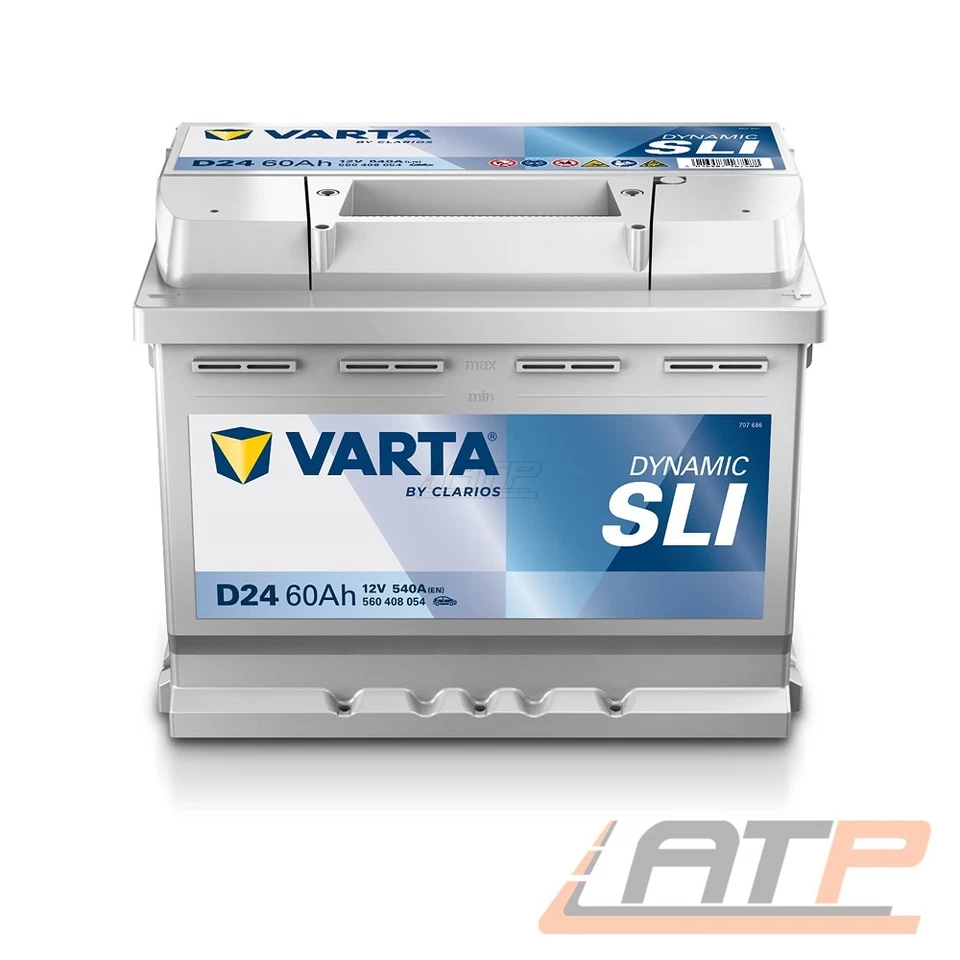 VARTA AUTOBATTERIE DYNAMIC SLI 60Ah STARTERBATTERIE 540A D24 + 10g POL-FETT - Bild 2 von 4