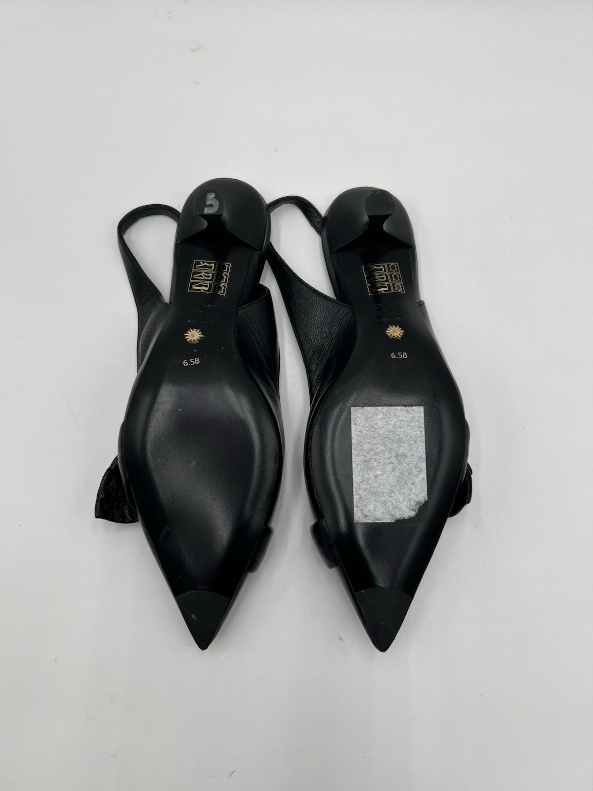 Stuart Weitzman Sofia 50 black leather slingback … - image 6