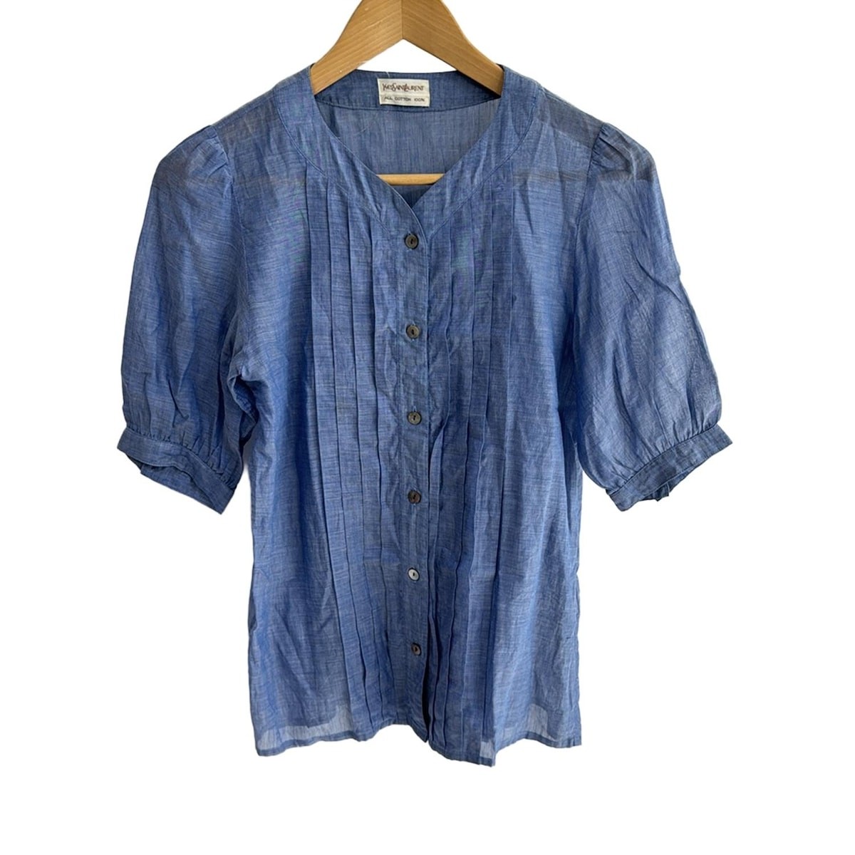 Autentica Yves Saint Laurent Camicetta blu da donna