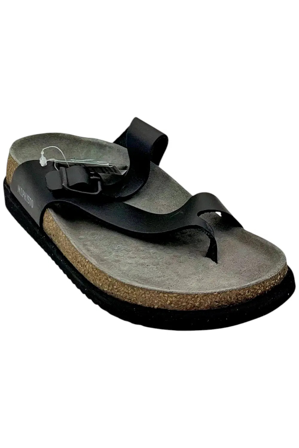 Mephisto Womens Helen Thong Sandals Black Waxy 15590₽