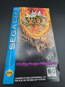 Vay (Sega CD 1994) - CD, Manual, Case - NO MAP or card  Working Designs Rare RPG