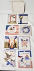 8 Vintage Military Greeting Birthday Cards WW2 Era Unused Uncle Sam Patriotic