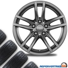 4x Alu Ganzjahresreifen Kompletträder für VW Beetle Reifen 215/55R17 Conti