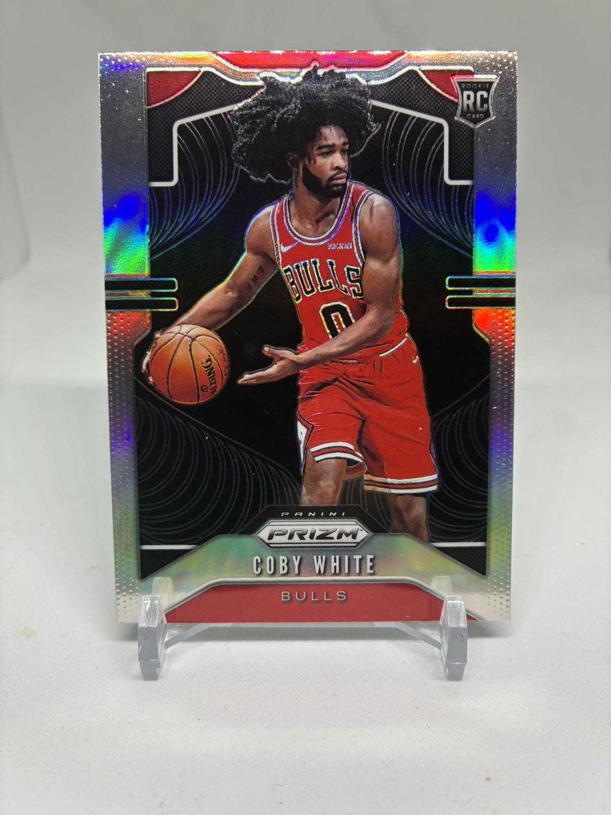 2019 Panini Prizm Basketball Coby White Silver Holo Rookie Card