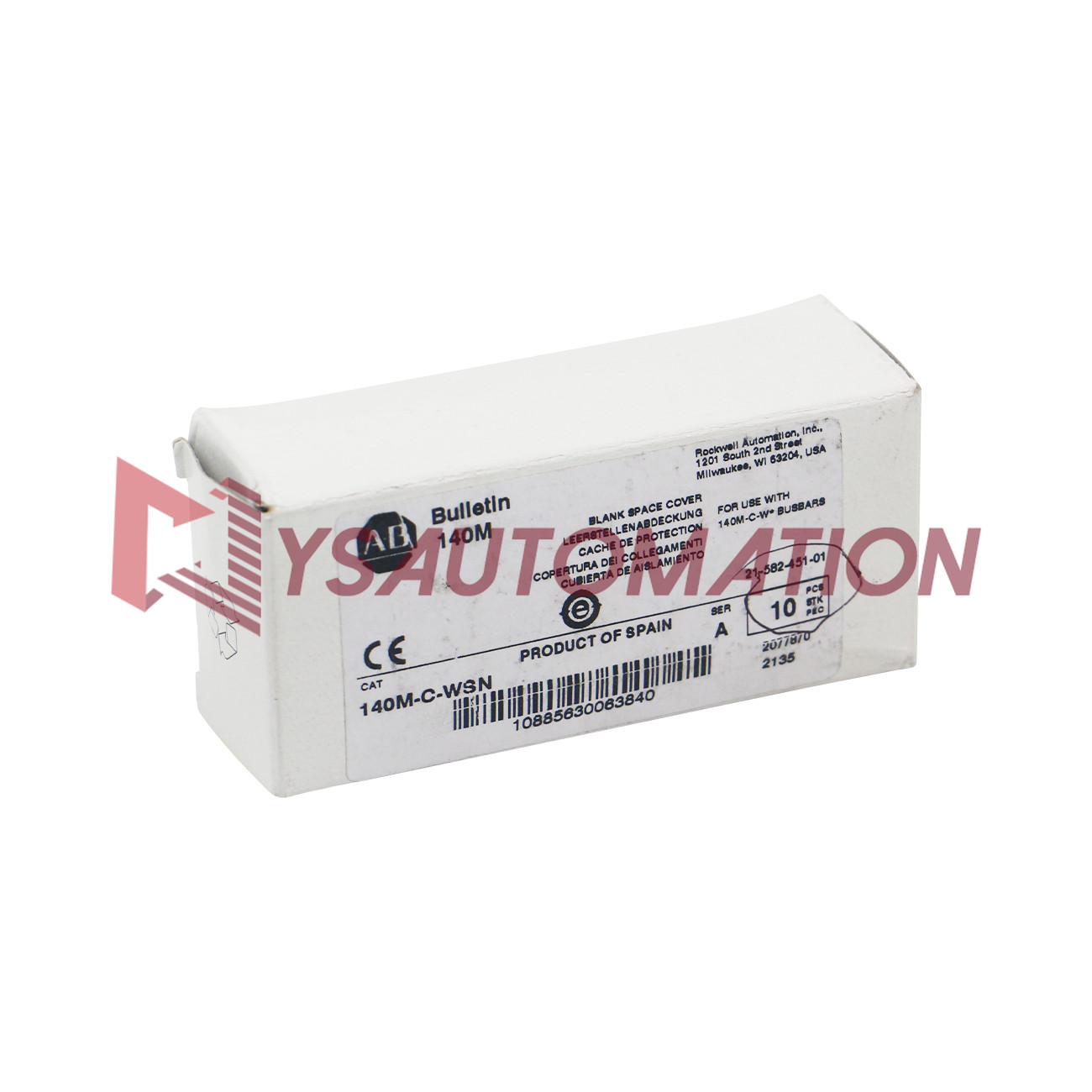 Factory Sealed  Allen Bradley 140M-C-WSN Compact Bus Bar Terminal Cover