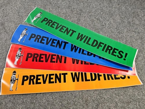 15 in Smokey Bear "prevent wildfire" bumper stickers Choose A Color