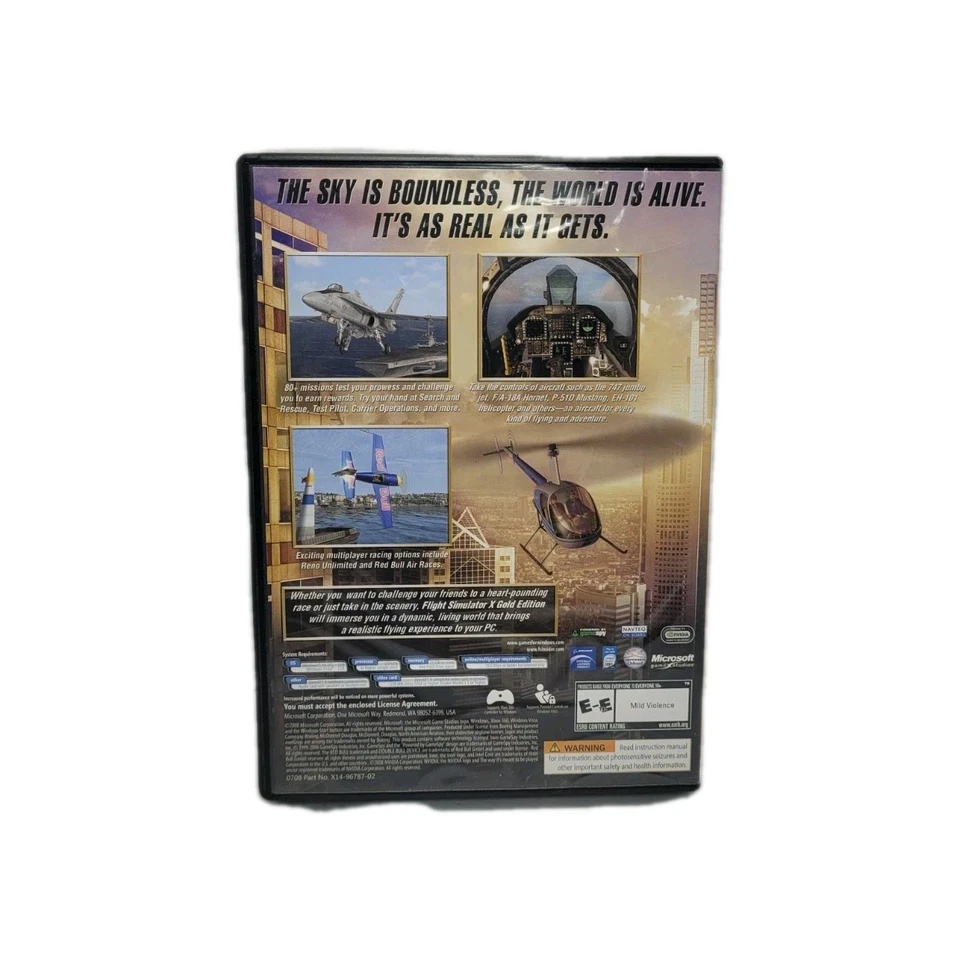 Microsoft Flight Simulator X: Gold Edition (PC 2008) Complete W/ Expansion Foto 2 de 4
