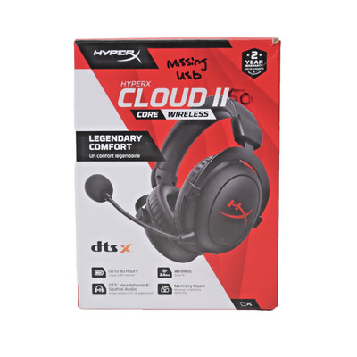 HyperX Cloud II Core Wireless NO DONGLE, NOT TESTED, INCLUDES FOR PARTS