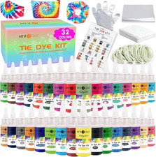 HTVRONT Tie Dye Kit - 32 Vibrant Colors Pre-F...