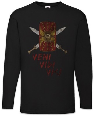 Veni Vidi Vici Shield Langarm T-Shirt Rom Romanum Rome Julius Caesar Legion