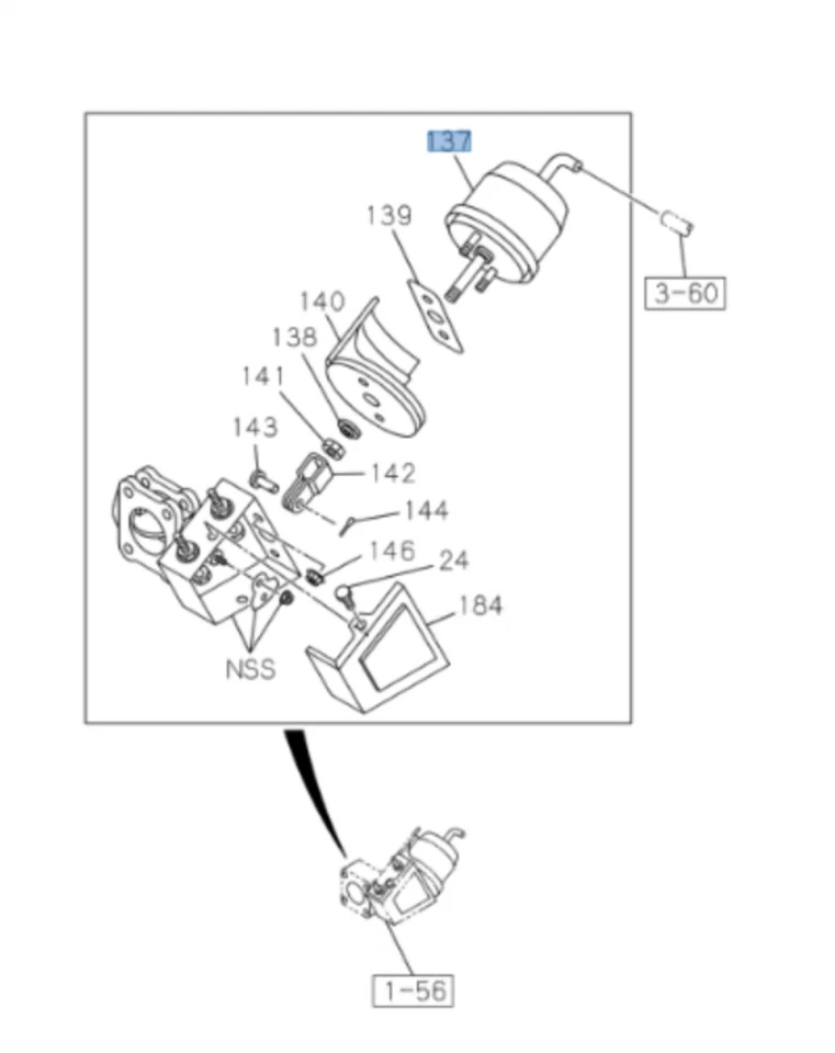Cámara de potencia de vacío de freno de escape para ISUZU NPR NQR 4HK1 4HE1 4HG1T 98-07 Foto 2 de 4