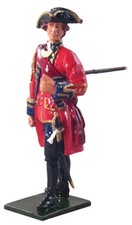 W. Britain 54mm glossy 47013 60th Regiment of foot Officer 1755-1764