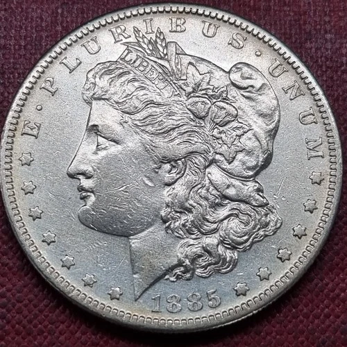1885 S Morgan Silver Dollar $1 AU Details #100300