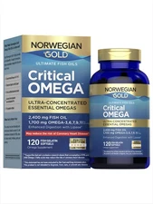 Norwegian Gold Critical Omega | 120 Softgels | Fish Oils | by Renew Life