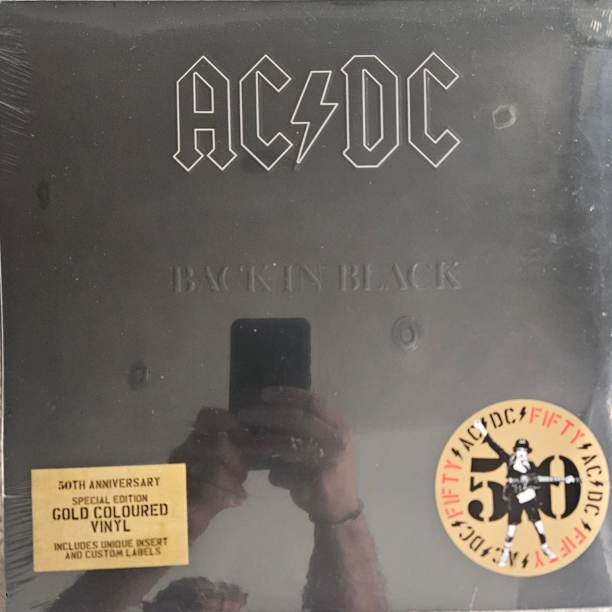 AC/DC - Back in Black 50th Anniversary Exclusive Limited Gold Colo LP Gold Vinyl
