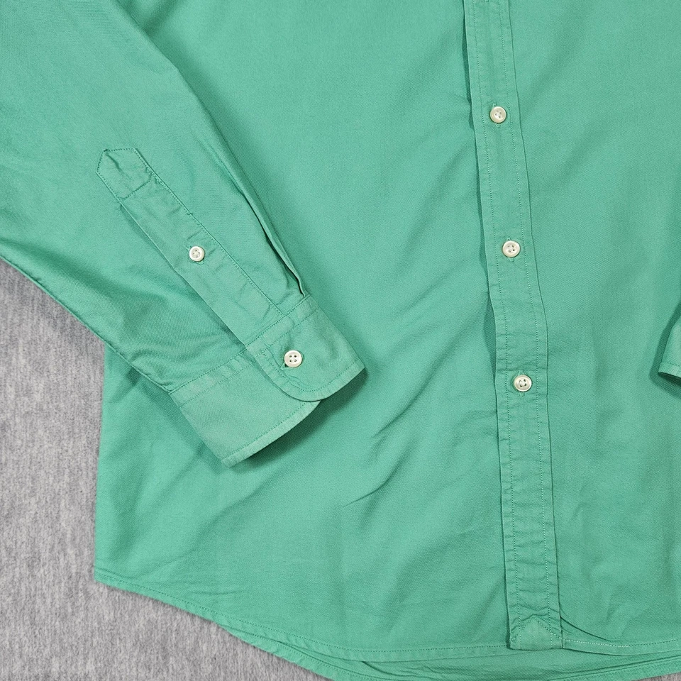 Polo Ralph Lauren Shirt Mens Large Green Slim Fit Button Down Long Sleeve Pony - Image 3 of 4
