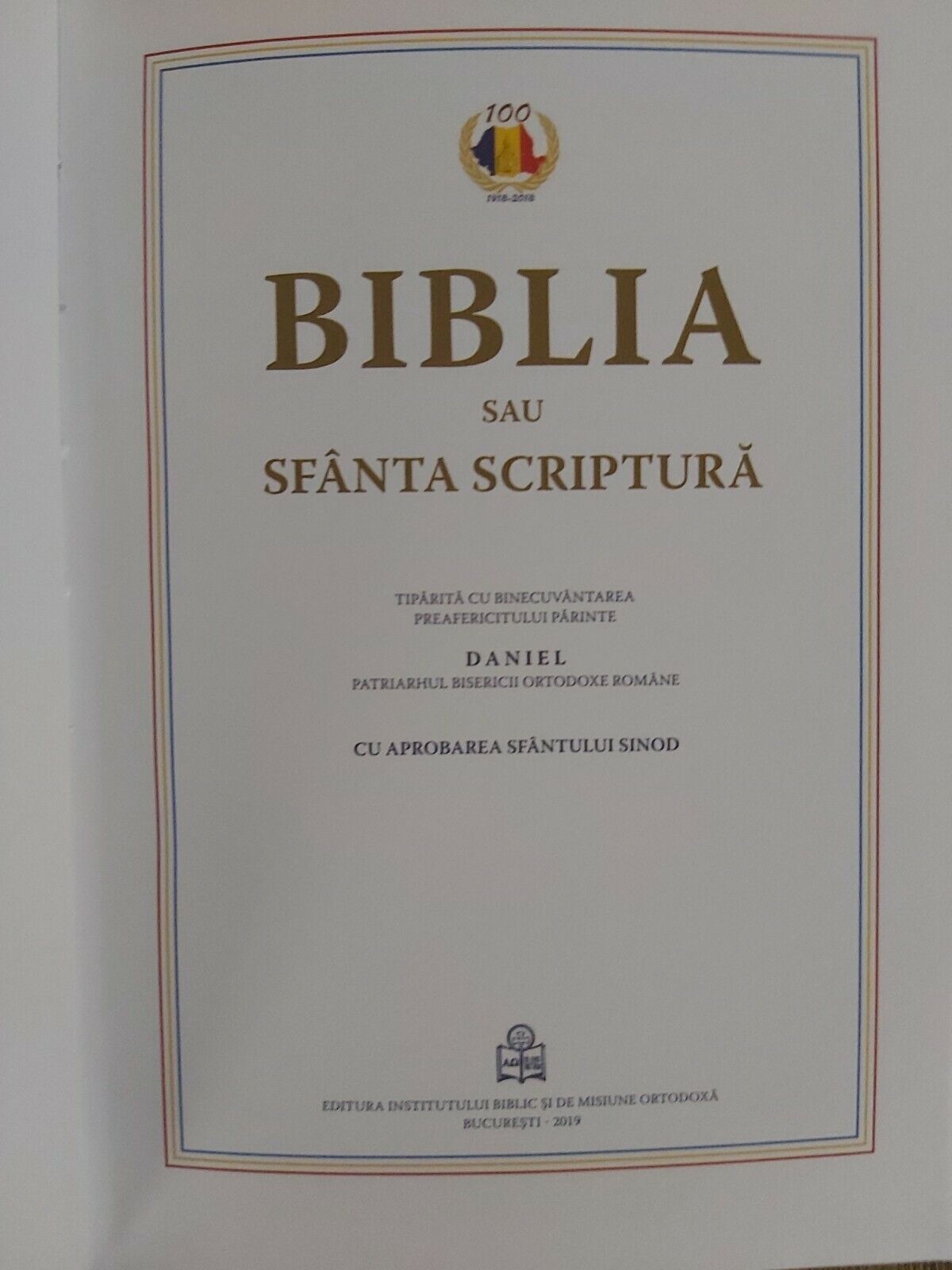 9.5 Mica Biblie The Bible Romanian Orthodox Old & New Testament Hardcover  Book