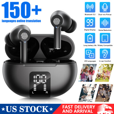 Two Way Smart Translator Earbuds 150 Languages High Accuracy Wireless Bluetooth*