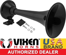 VIXEN HORNS TRAIN AIR HORN TRUMPET BLACK FOR TRUCK/CAR/SUV LOUD SOUND DB SMALL