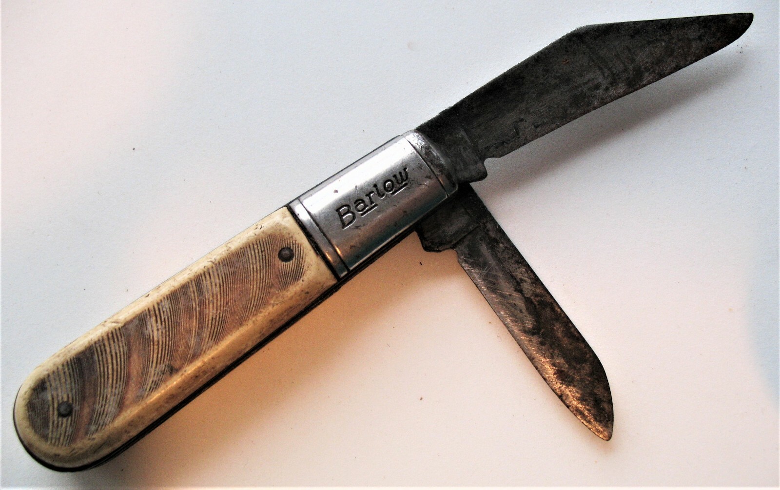 Vintage Barlow 2 Blade Jackknife by Colonial Knife Co. w Celluloid