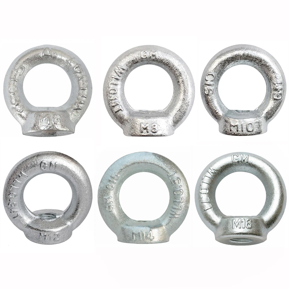 2 Ringmutter Ringschrauben Ösenmutter Ringbolzen von M6 bis M16 Zurröse Kranöse - Bild 2 von 4