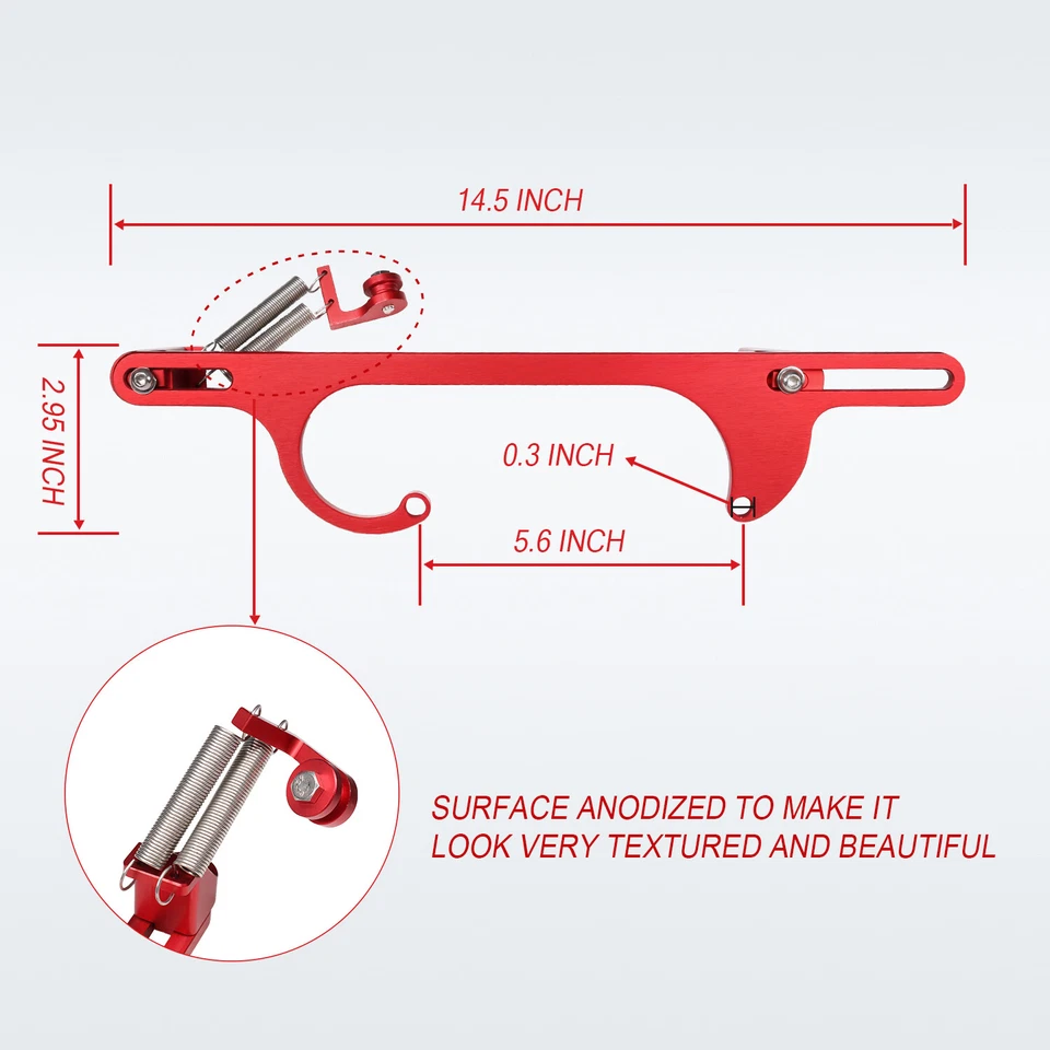 Carburador suporte carburador cabo acelerador vermelho 307 350 SBC compatível com 4160 4150 - Imagem 4 de 4