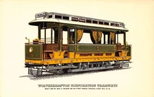 A638 Tram Wolverhampton Corporation Tramways Tram Reproduction postcard