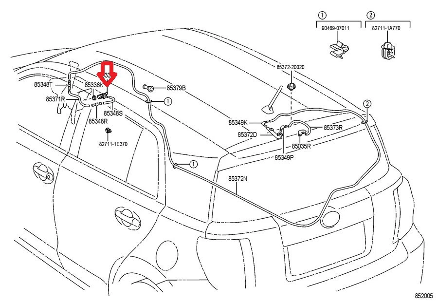 08 - 14 SCION XD REAR WINDSHIELD WASHER FLUID MOTOR PUMP BRAND NEW - Image 3 of 4