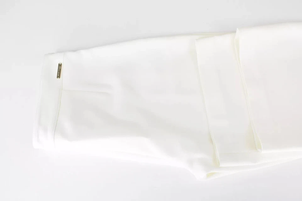 Guess By Marciano Regular Fit Trousers Women UK 7 Stretch Flared Over White - Image 4 of 4