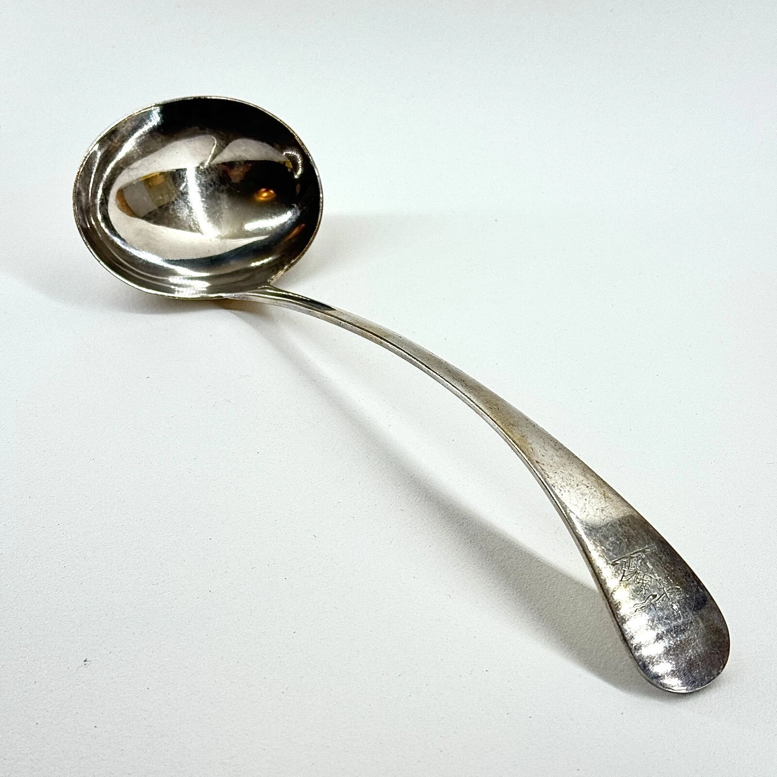 Antique Walker & Hall Silver Plated Sauce Ladle Hallmarked London Serving Spoon