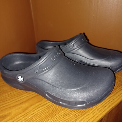 Crocs Bistro Slip On Clogs 10075 Mens Size 11 Black Resistant