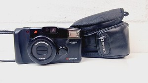 Vintage Chinon Auto 3501 35mm Film Camera, Black with Case