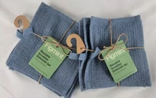 Figmint 8 Reusable Scrubber Dishcloths Dusty Blue 6"x6" Dish Cloths Cleaning