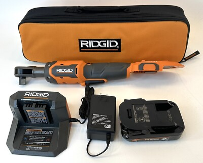 #ad Ridgid 18V 1 2 in Ratchet Kit Brushless W 2 Ah Battery amp; Charger R866012KN $179.99