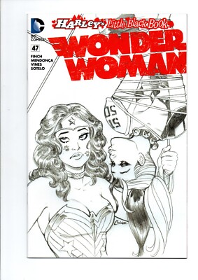 Harley s Little Black Book WONDER WOMAN #47 Conner Pencil VARIANT DC Comics 2016