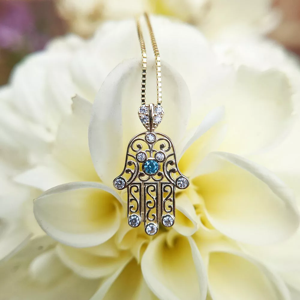 Hamsa hand pendant necklace sale