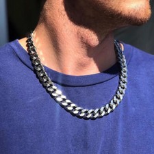 11MM 24inch Hot Stainless Steel Cuban Necklace For Men Punk Long Chain Jewelry