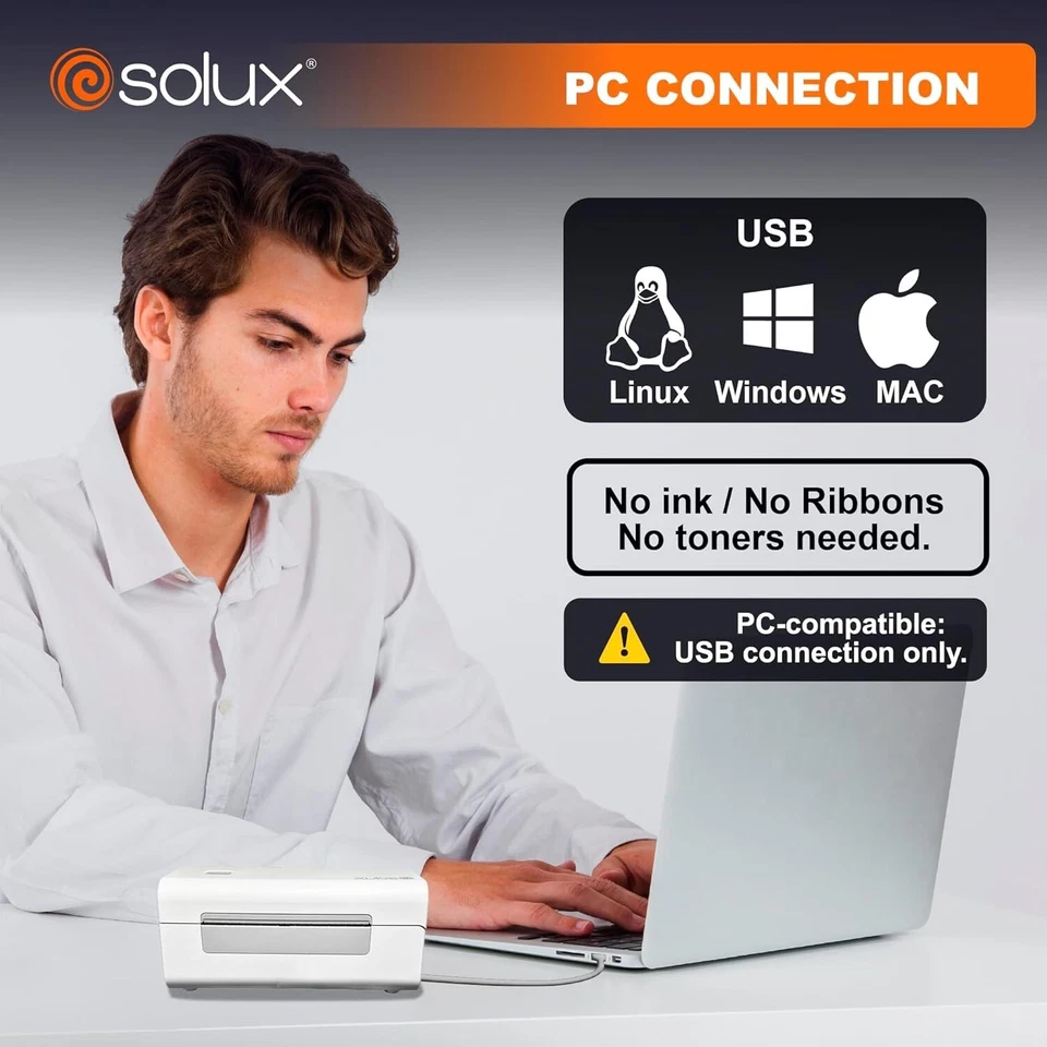 USB Shipping Label Printer, High-Speed Thermal Sticker Printer - Image 3 of 4