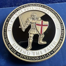 Put on the Whole Armor of God - Defend the Faith Challenge Coin