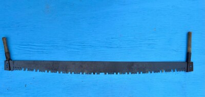 OLD Cross Cut Saw 66'' Long Blade Crosscut Tool Logging Two Handle