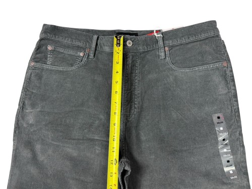 Lucky Brand 223 Mens Sz 38x32 Straight Leg Stretch Corduroy Gray 5 Pocket Pants - Picture 15 of 24
