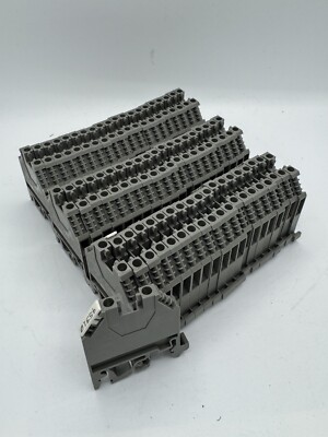 Weiland WK4/U Light Grey Wire Terminal Blocks Lot of 60 plus lot of 17 Stops VDE