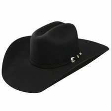 Stetson 4X Brenham Black Felt Hat 4 1/4" BRIM With Free Hat Brush