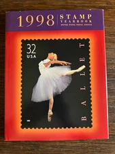 1998 USPS Commemorative Stamp Yearbook with Mounted Mint Stamps