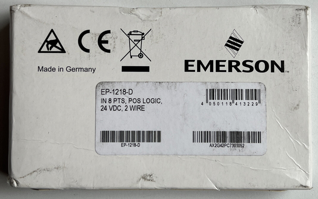 EMERSON I&frasl;O Module, Digital Input, 8 Point, Positive Logic, 24VDC, 2-Wire