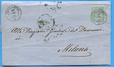 1864 CASSOLNOVO doppio cerchio su c.15 DLR. Annullo NON COMUNE (296413)
