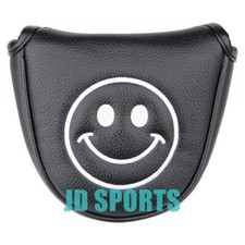 Black Leather Golf Club Mallet Center Shaft Putter Head Cover Magnetic Closure