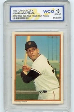 1985 TOPPS CIRCLE K #24 ORLANDO CEPEDA, SAN FRANCISCO GIANTS, HOF - WCG 10 (096)